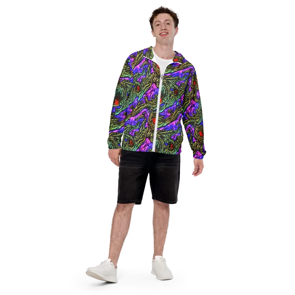 Violet Inferno on Men's Windbreaker — Front