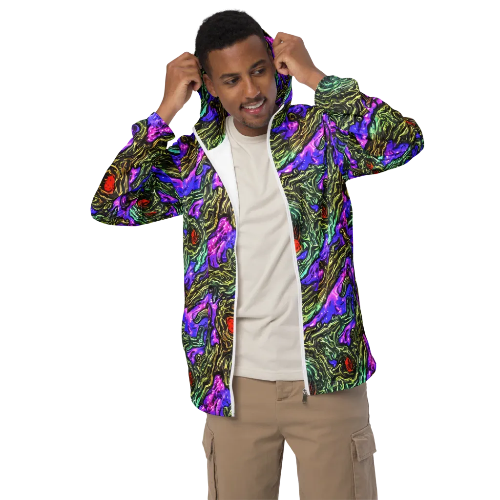 Violet Inferno on Men's Windbreaker — Front