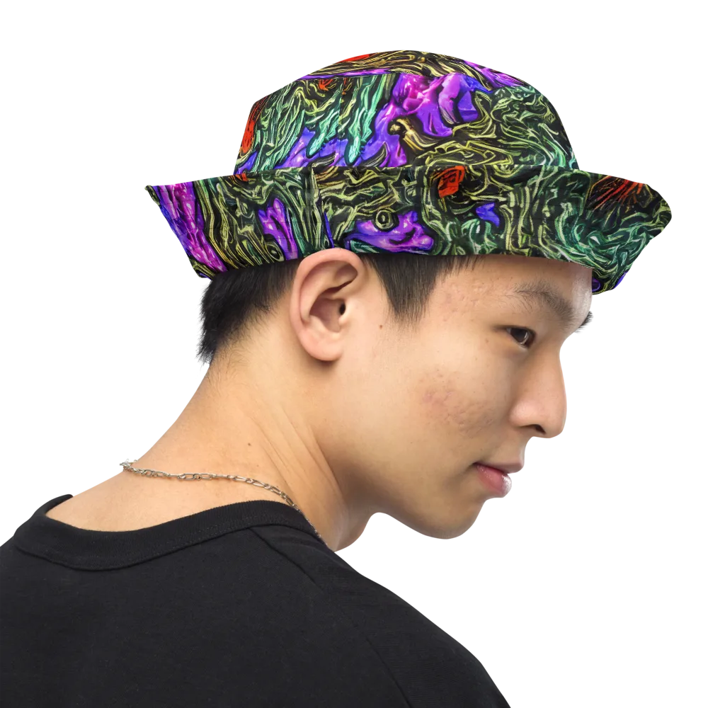 Violet Inferno on Reversible Bucket Hat — Right Outside