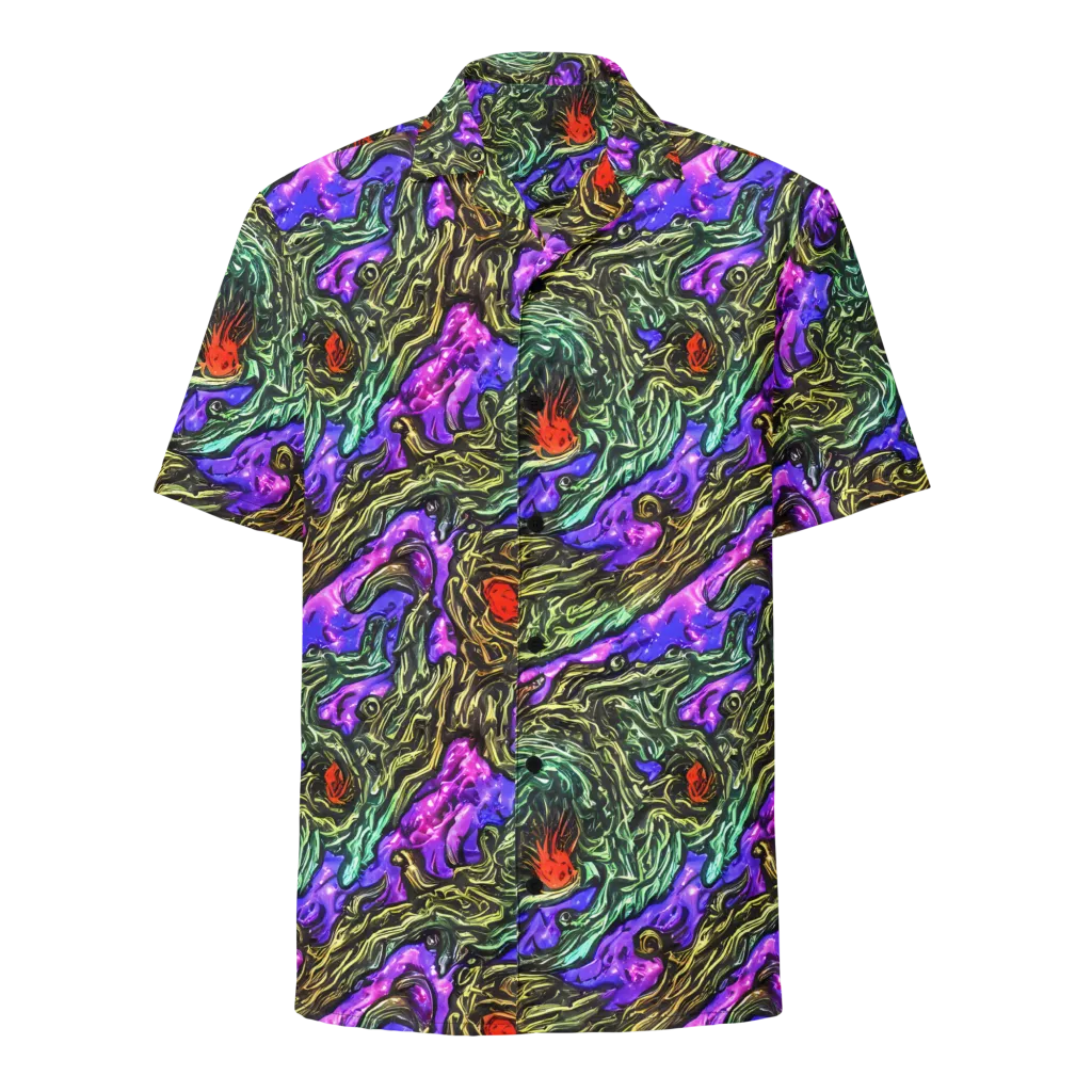 Violet Inferno on Button Shirt — Front