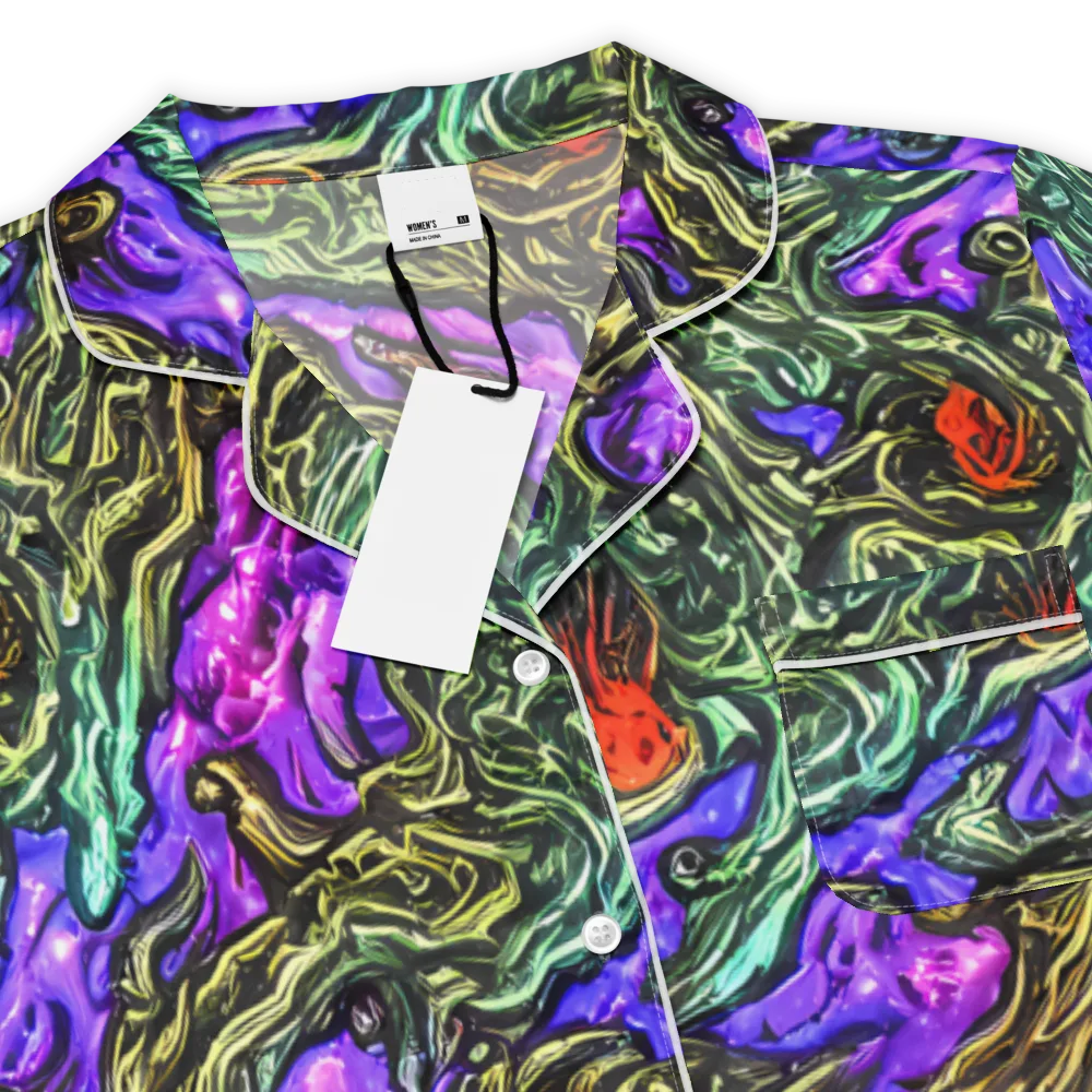 Violet Inferno on Women's Short Sleeve Pajama Top — Product details
