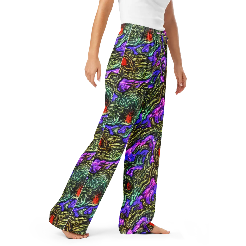 Violet Inferno on Women's Pajama Pants — Right Front