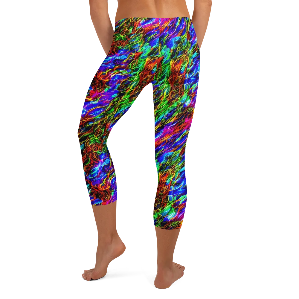 Chromatic Inferno on Capri Leggings — Back