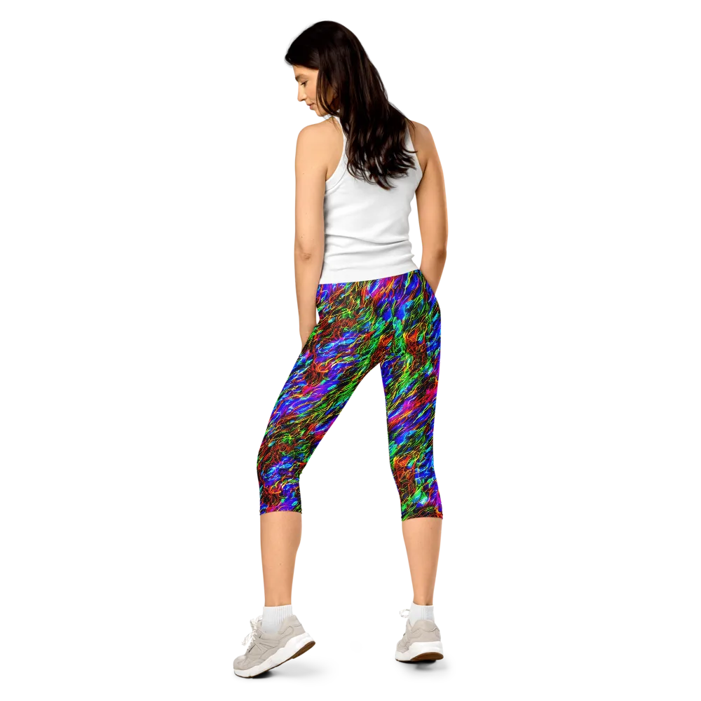 Chromatic Inferno on Capri Leggings — Back