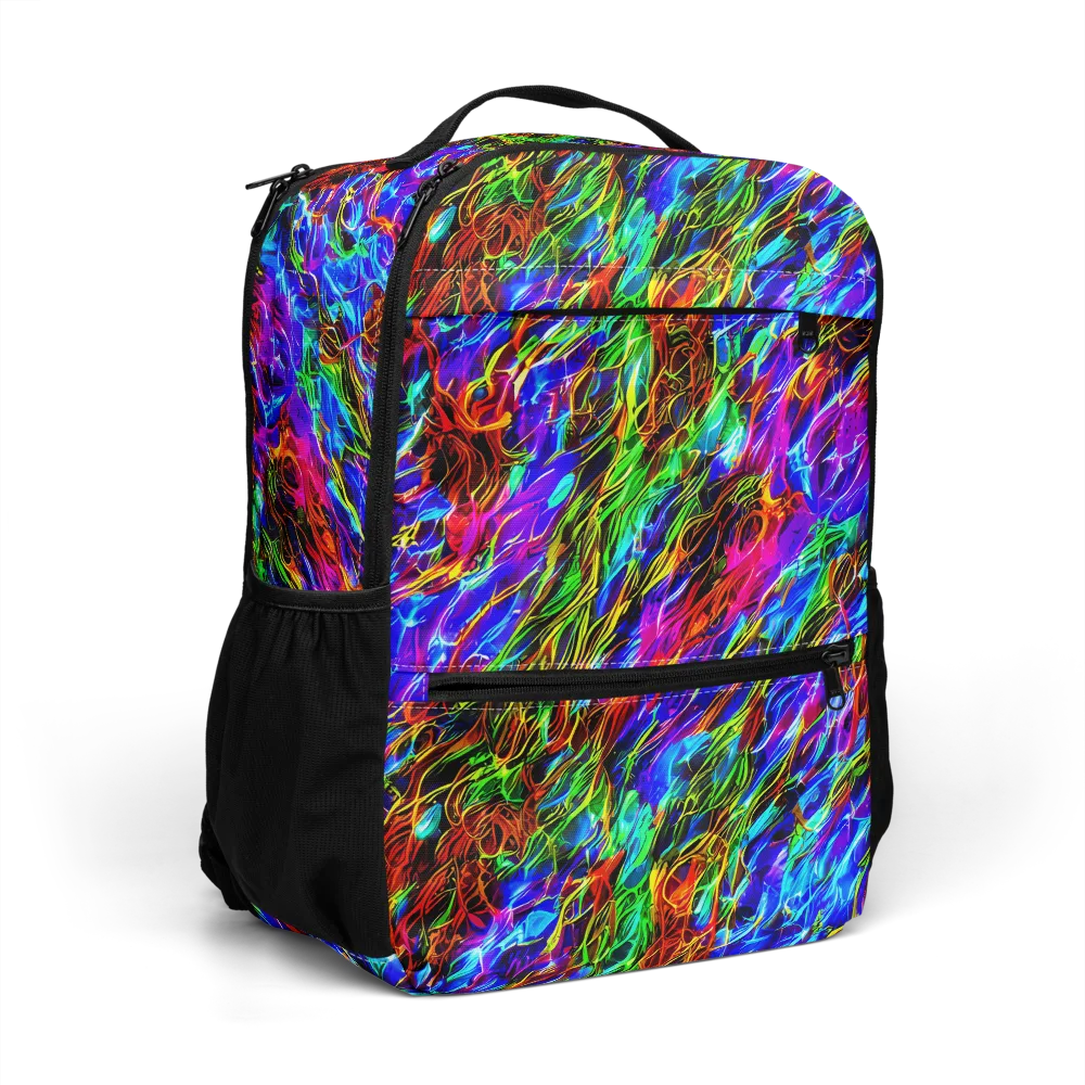 Chromatic Inferno on Utility Backpack — Right Front