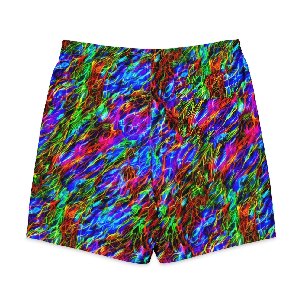 Chromatic Inferno on Men's Board Shorts — Back
