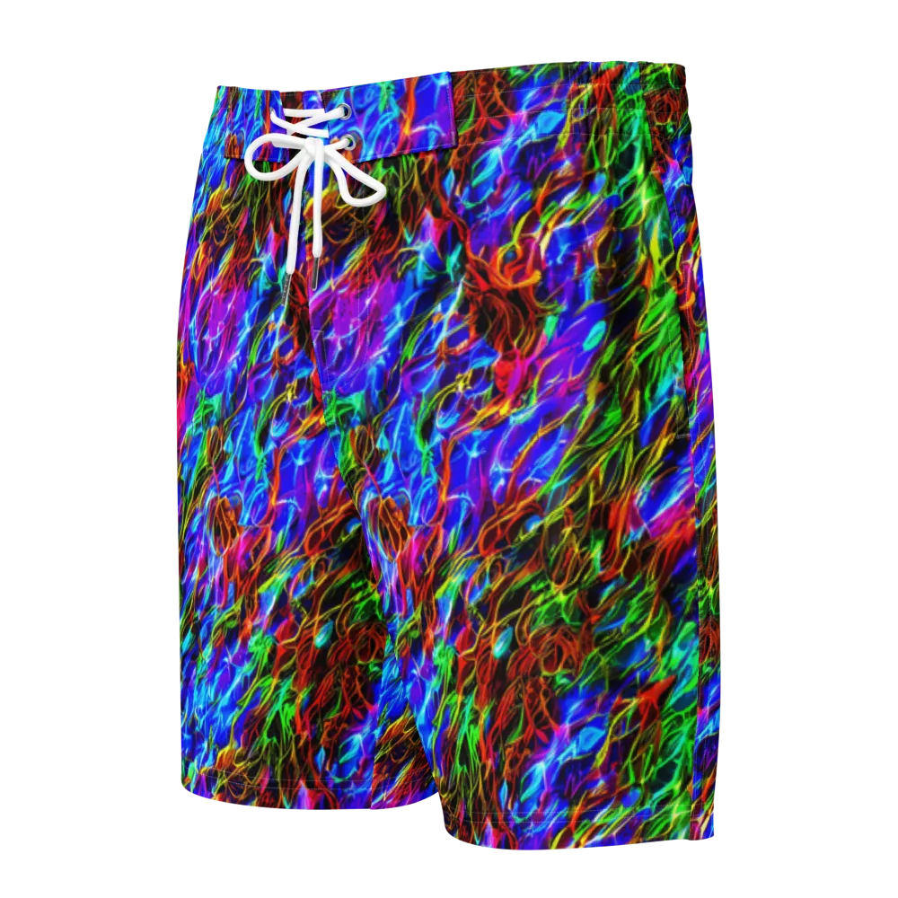Chromatic Inferno on Men's Board Shorts — Front