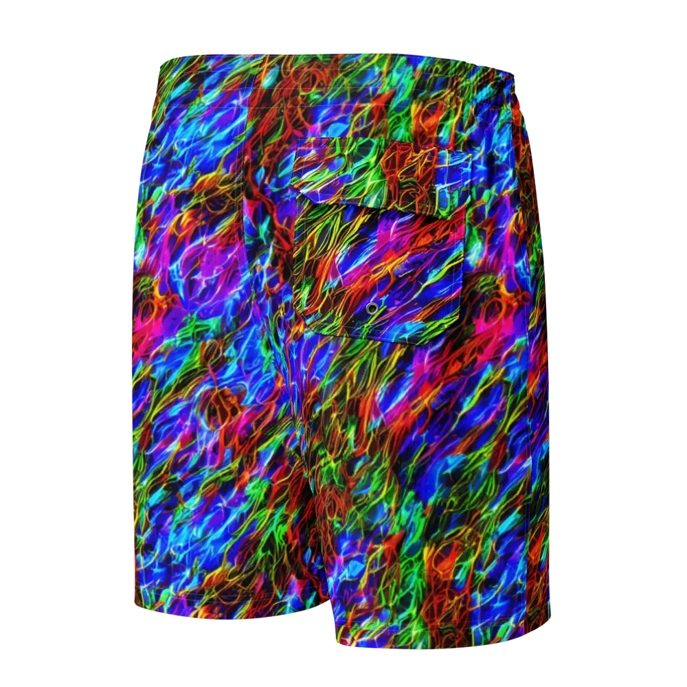 Chromatic Inferno on Men's Board Shorts — Back