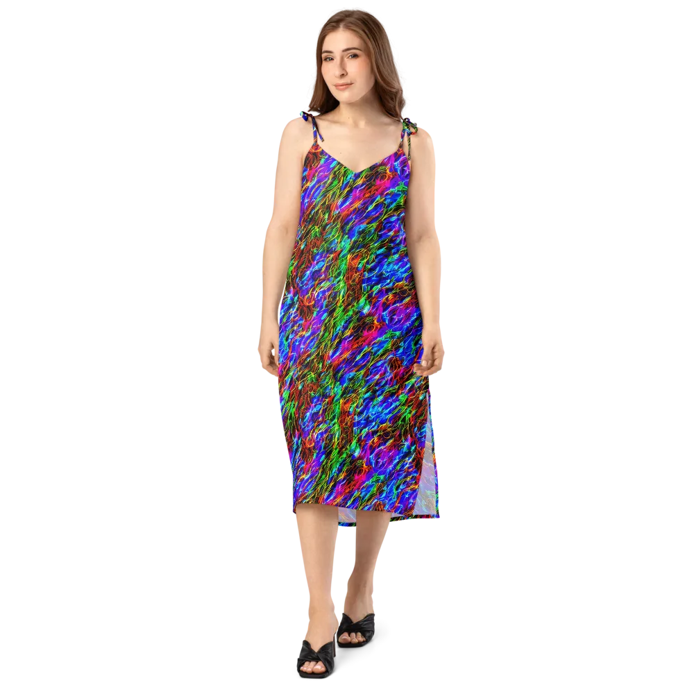 Chromatic Inferno on Slip Dress — Front