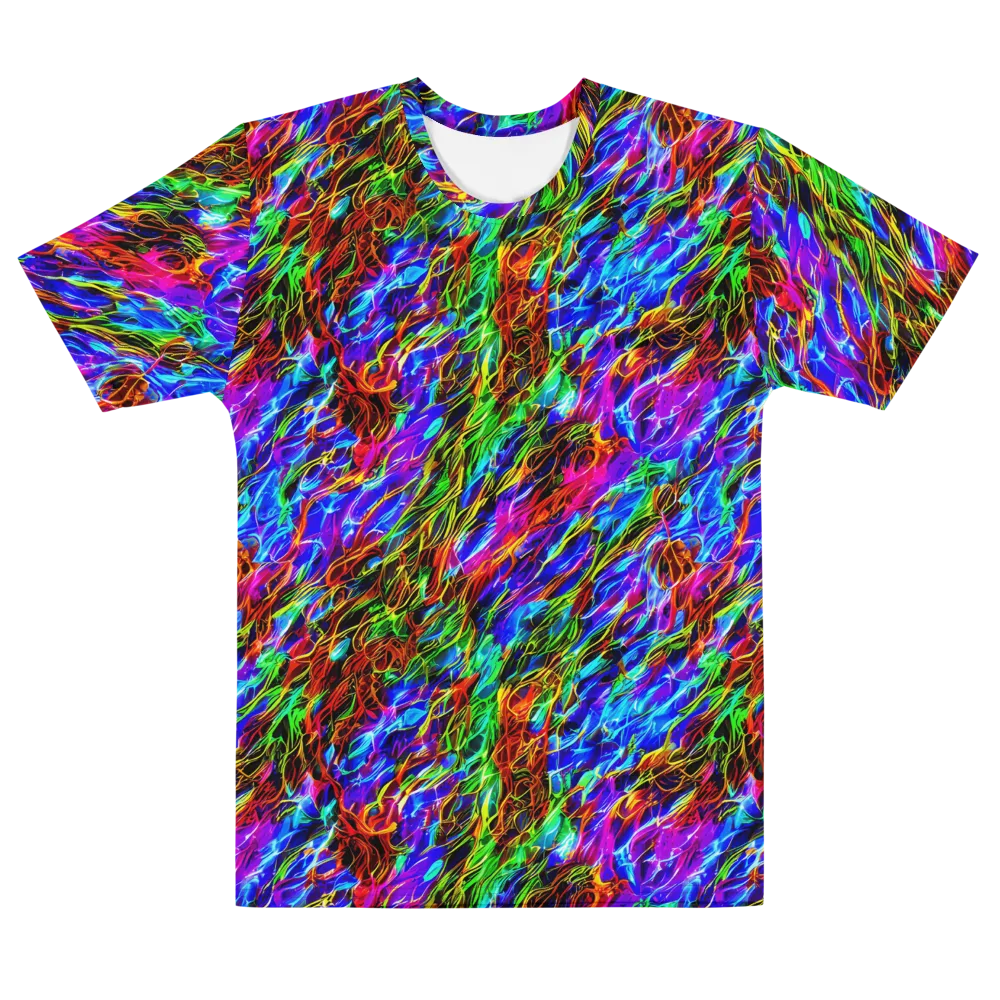 Chromatic Inferno on Men's Cotton Crew Neck T-Shirt — Front