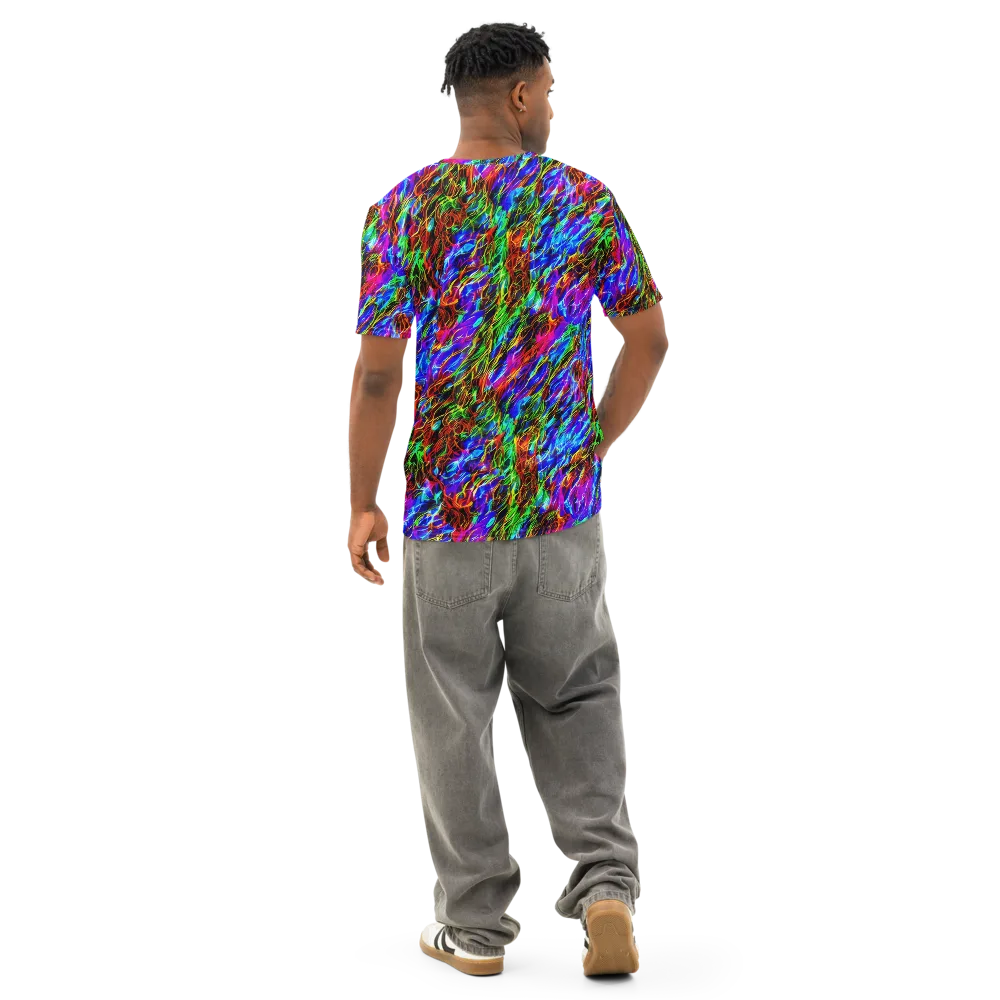 Chromatic Inferno on Men's Cotton Crew Neck T-Shirt — Back