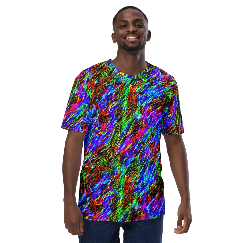 Chromatic Inferno on Men's Crew Neck T-Shirt — Front
