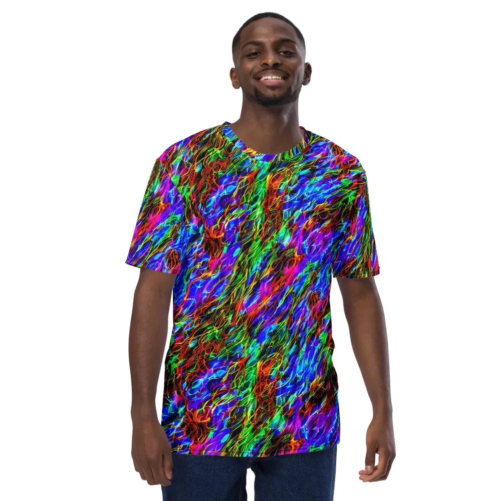 Chromatic Inferno on Men's Crew Neck T-Shirt — Front