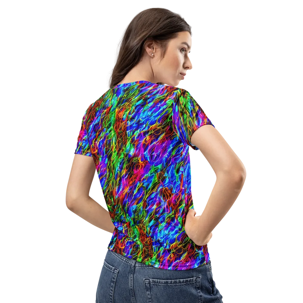 Chromatic Inferno on Women's Crew Neck T-Shirt — Back