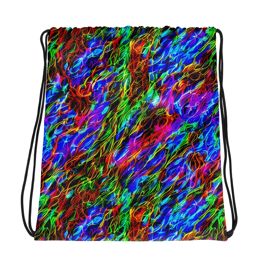 Chromatic Inferno on Drawstring Bag — Photo