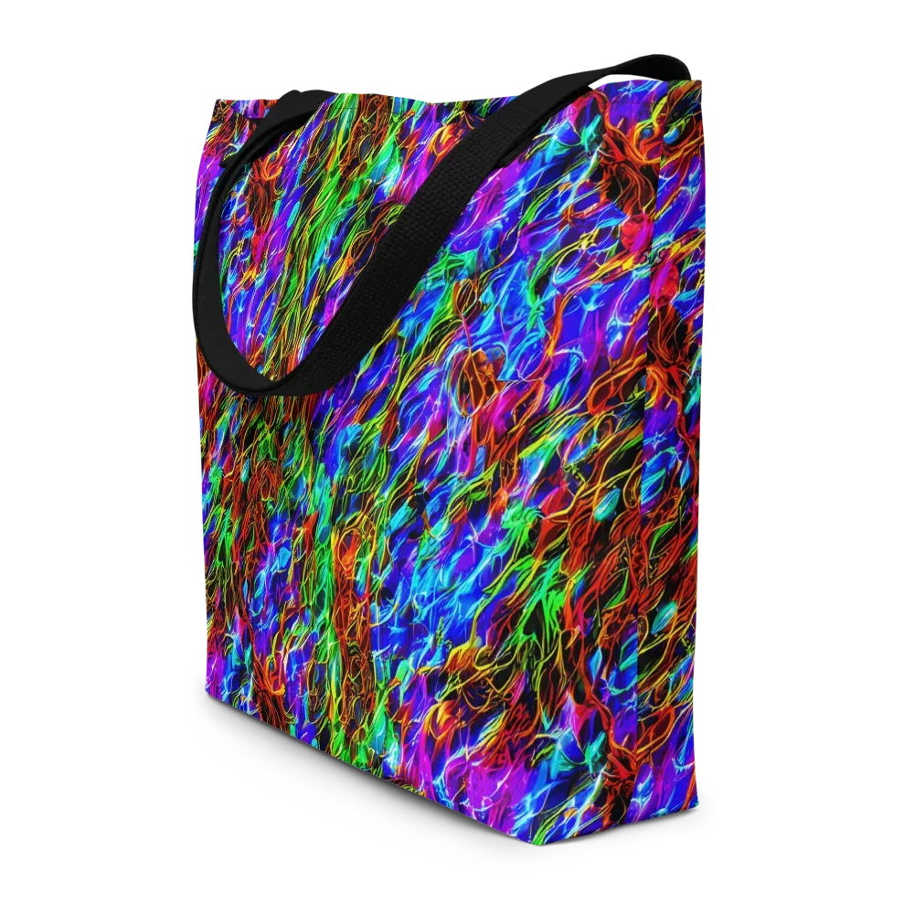 Chromatic Inferno on Large Tote Bag W/ Pocket — Front