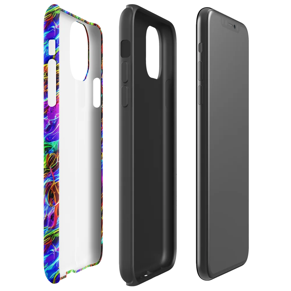 Chromatic Inferno on Tough Case for iPhone® — Right