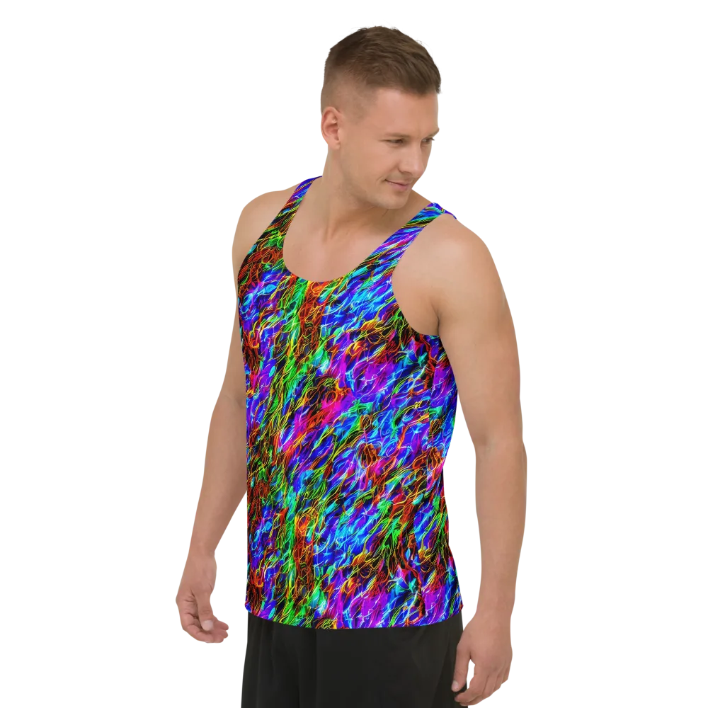 Chromatic Inferno on Men's Tank Top — Left Front