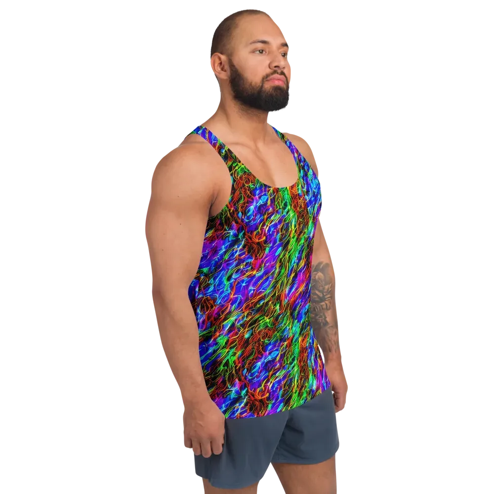 Chromatic Inferno on Men's Tank Top — Right Front