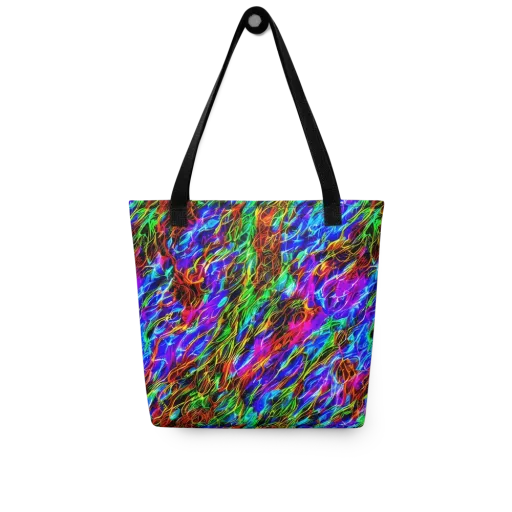 Chromatic Inferno on a Tote Bag