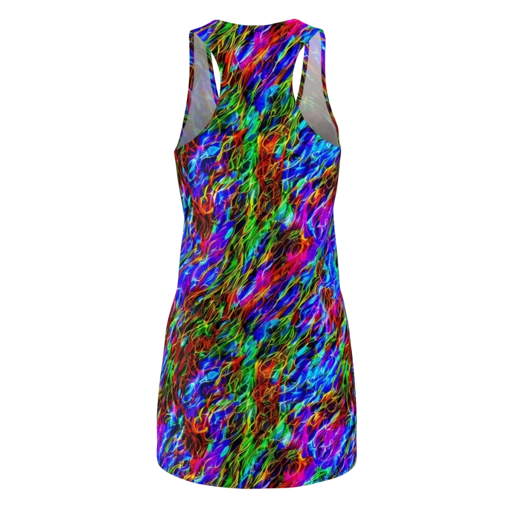 Chromatic Inferno on Racerback Dress — Back