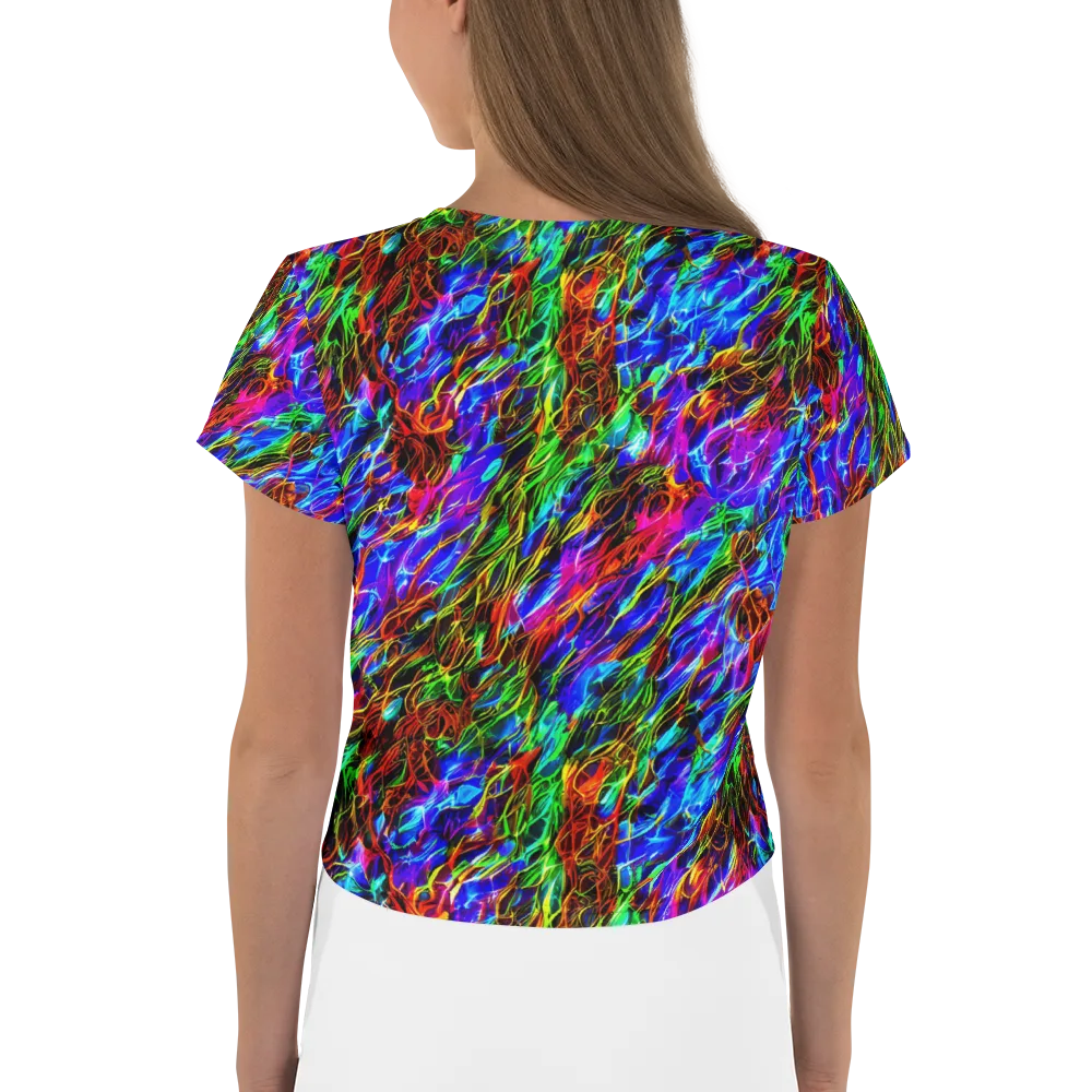 Chromatic Inferno on Crop Tee — Back