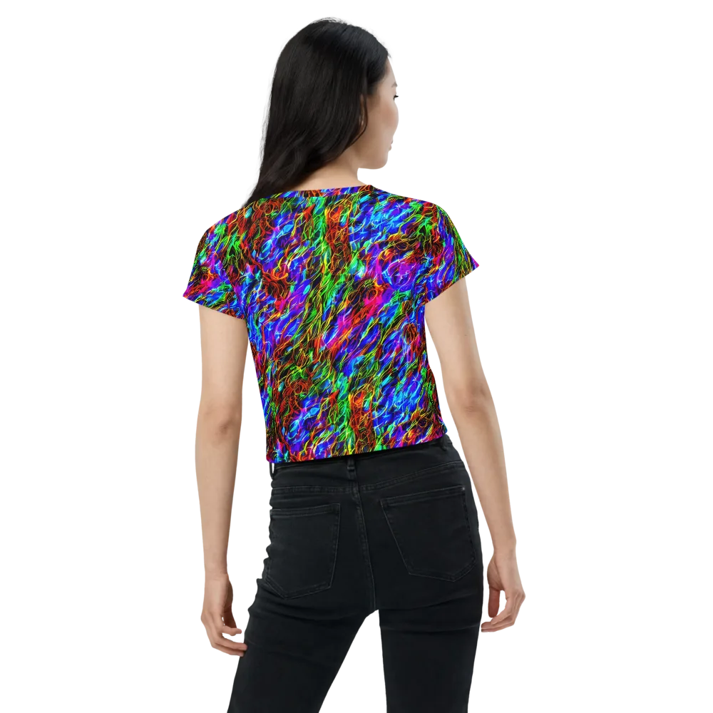 Chromatic Inferno on Crop Tee — Back