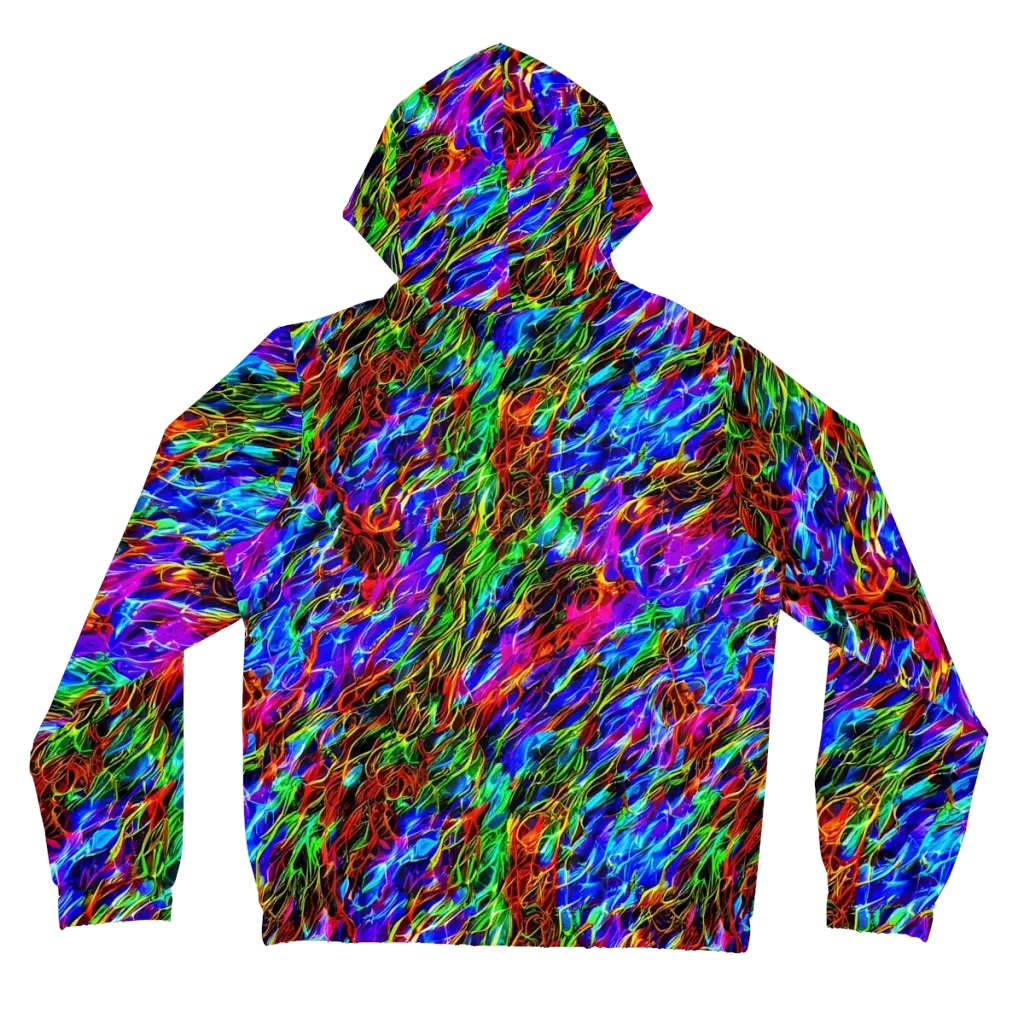 Chromatic Inferno on Women's Full-Zip Hoodie — Back