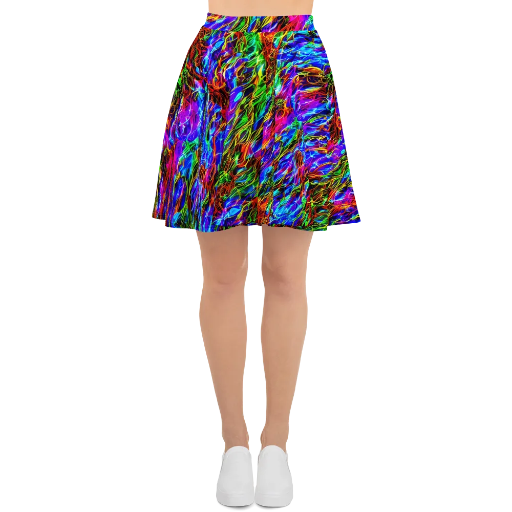 Chromatic Inferno on Skater Skirt — Front