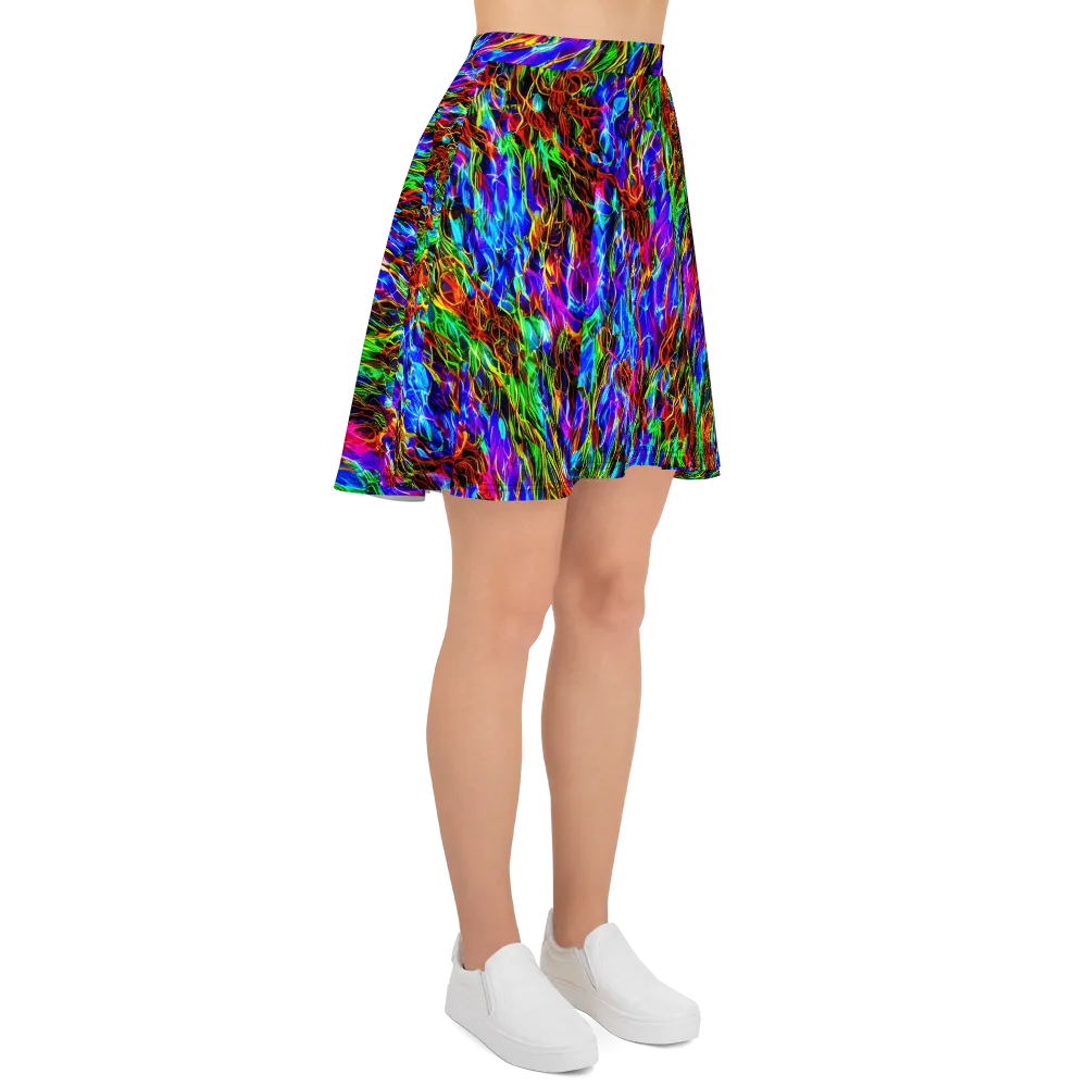 Chromatic Inferno on Skater Skirt — Right