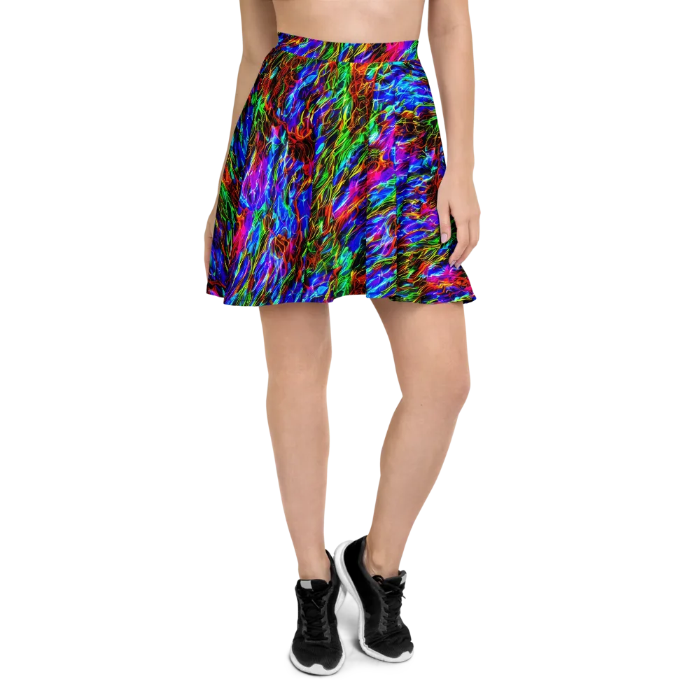Chromatic Inferno on Skater Skirt — Front