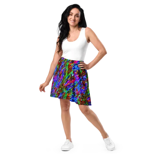 Chromatic Inferno on a Skater Skirt