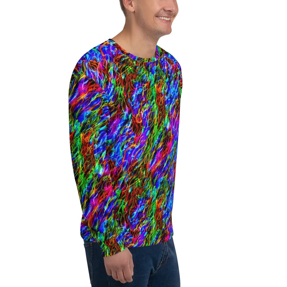 Chromatic Inferno on Sweatshirt — Right Front