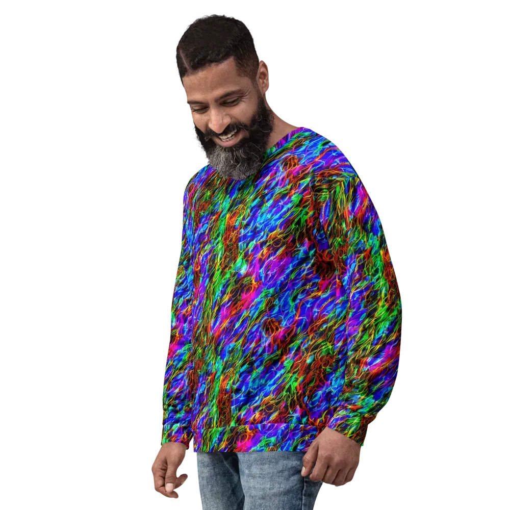Chromatic Inferno on Sweatshirt — Left Front