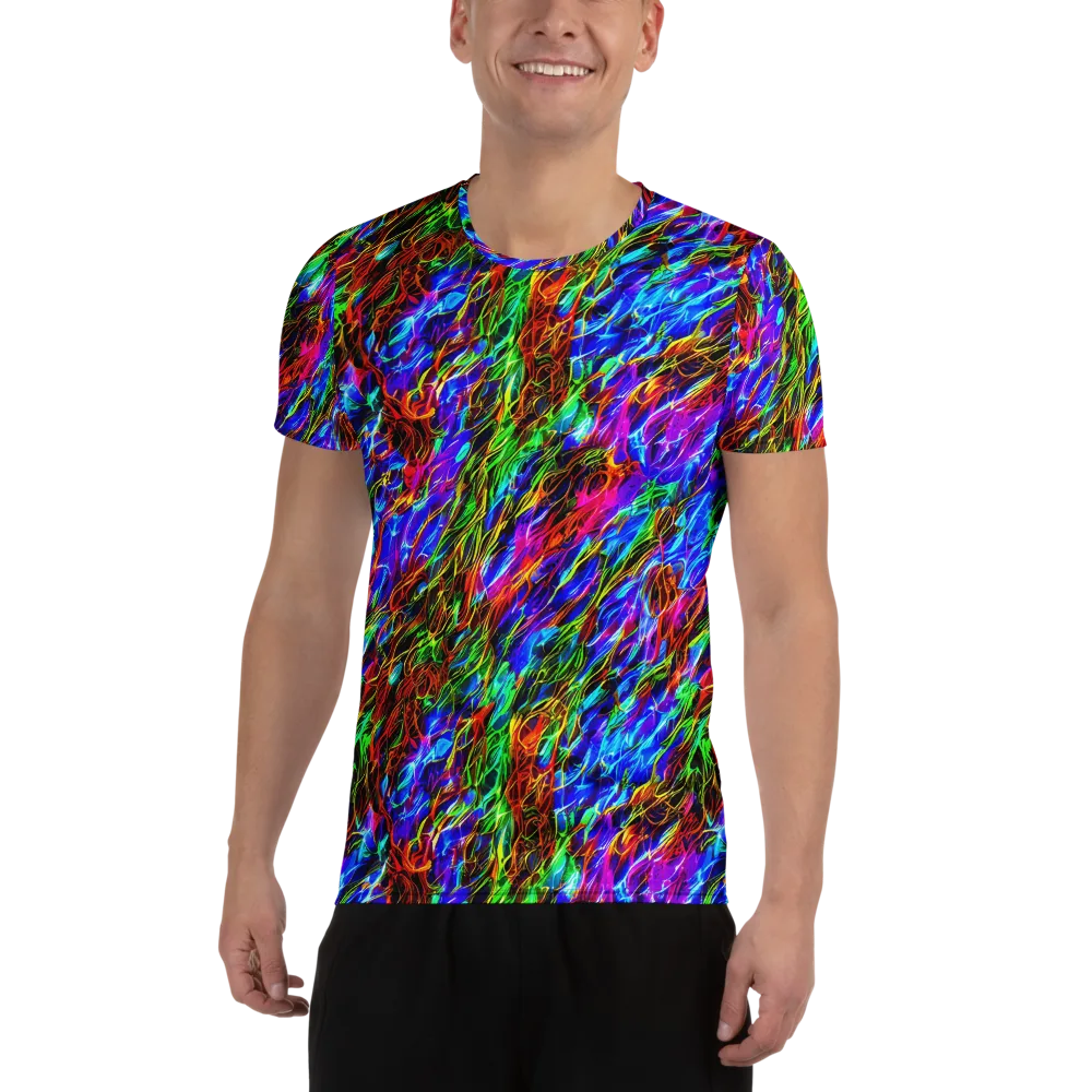 Chromatic Inferno on Men's Athletic T-Shirt — Front