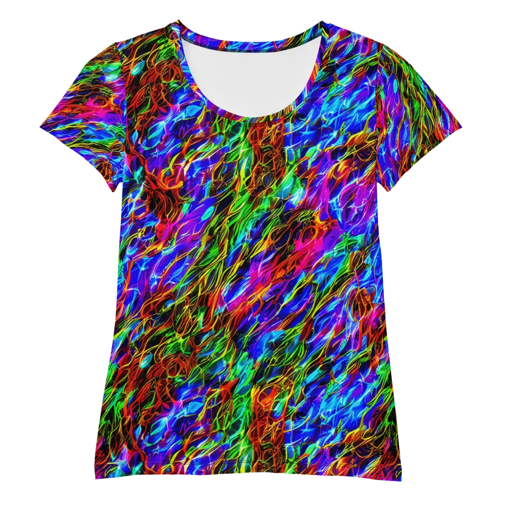 Chromatic Inferno on Women's Athletic T-Shirt — Front