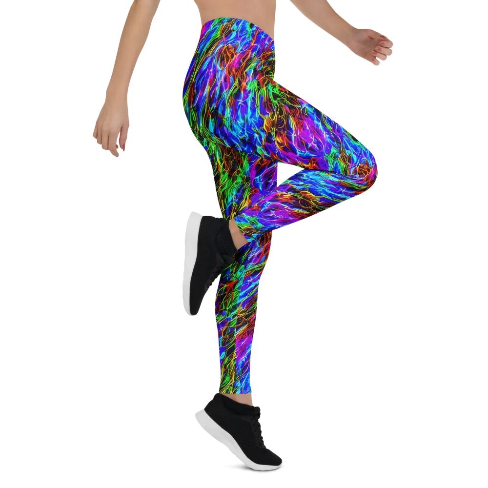 Chromatic Inferno on Leggings — Right