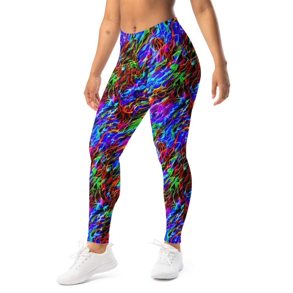 Chromatic Inferno on Leggings — Left Front