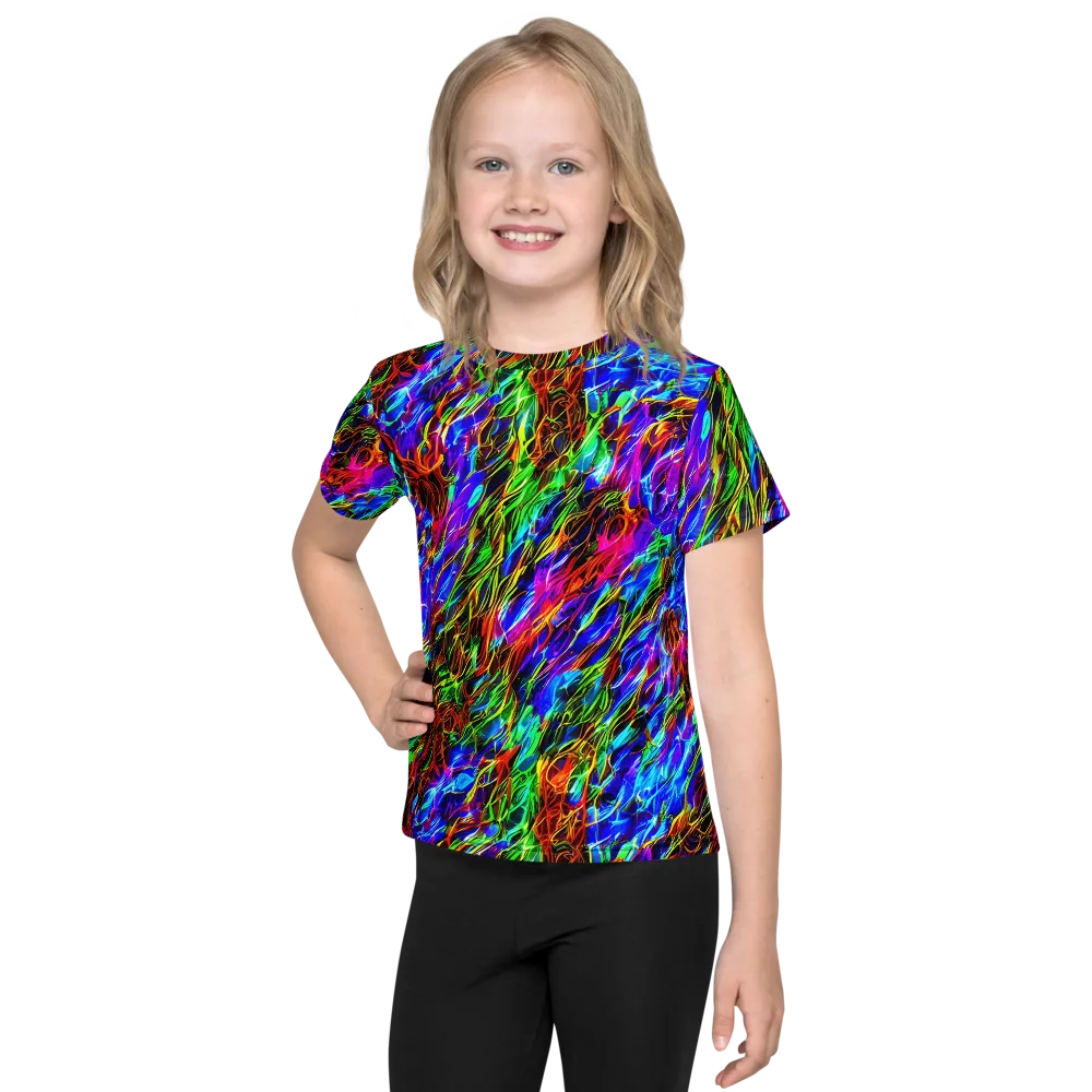 Chromatic Inferno on Kids Crew Neck T-Shirt — Front