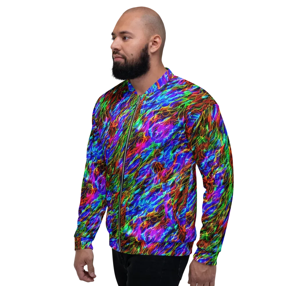Chromatic Inferno on Bomber Jacket — Left