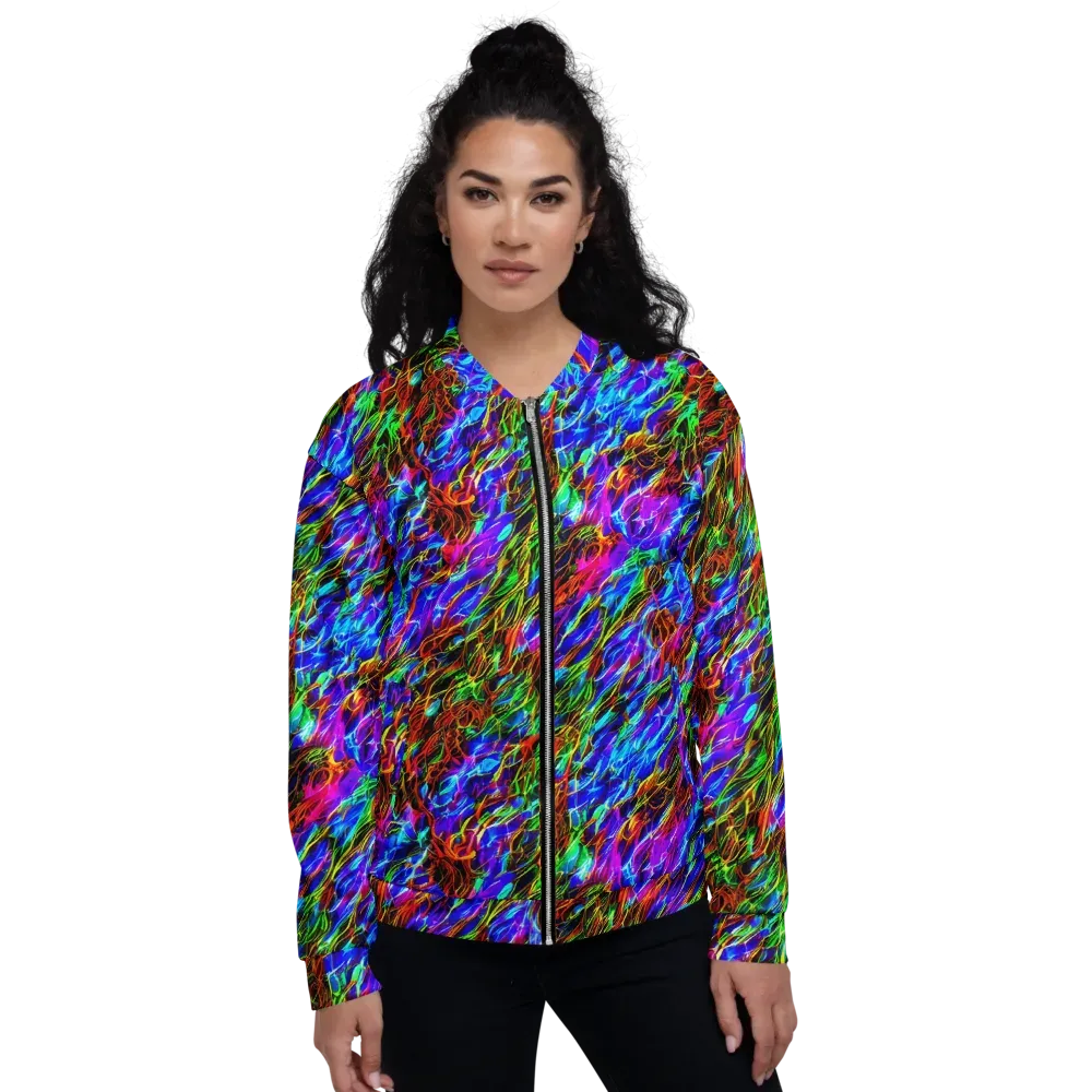 Chromatic Inferno on Bomber Jacket — Front