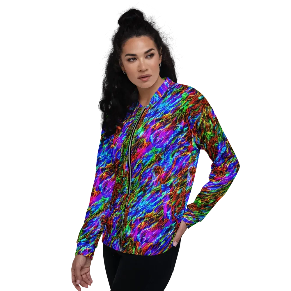 Chromatic Inferno on Bomber Jacket — Left