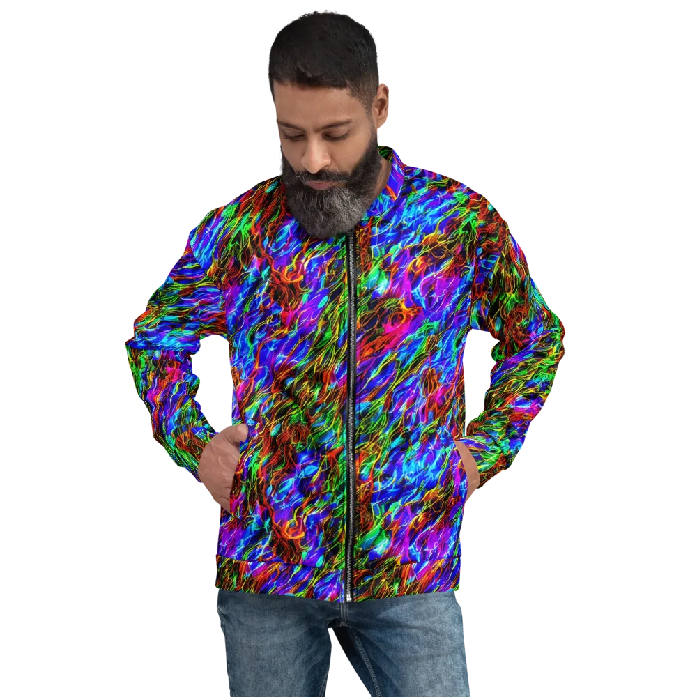 Chromatic Inferno on Bomber Jacket — Front