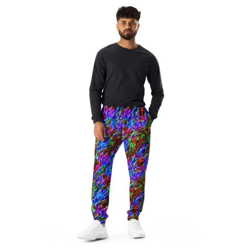 Chromatic Inferno on a Men's Joggers