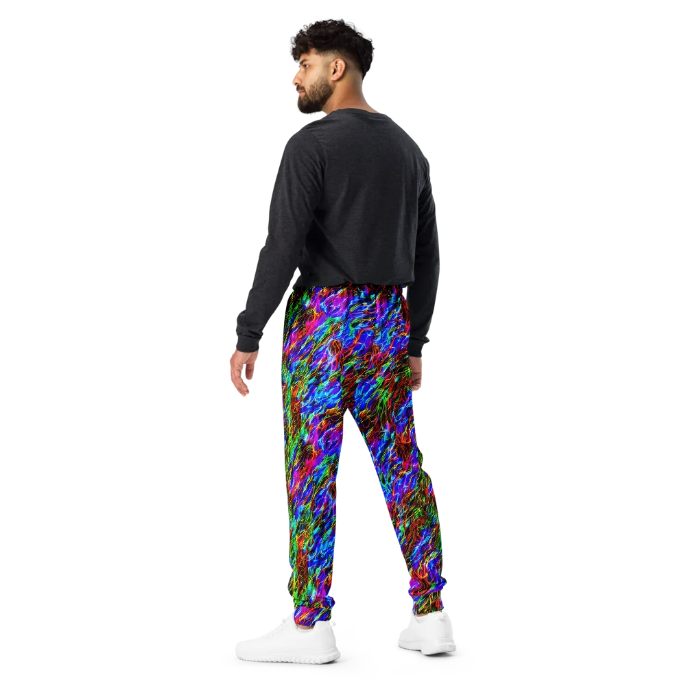 Chromatic Inferno on Men's Joggers — Back