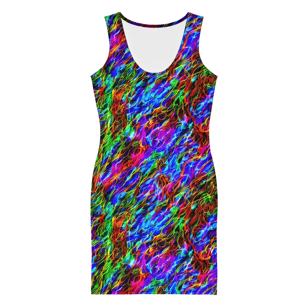 Chromatic Inferno on Bodycon Dress — Front