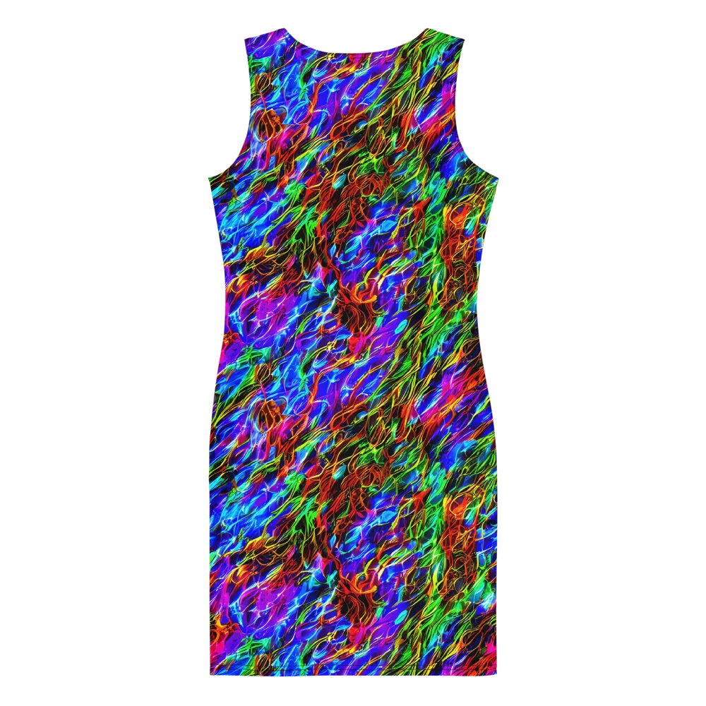 Chromatic Inferno on Bodycon Dress — Back