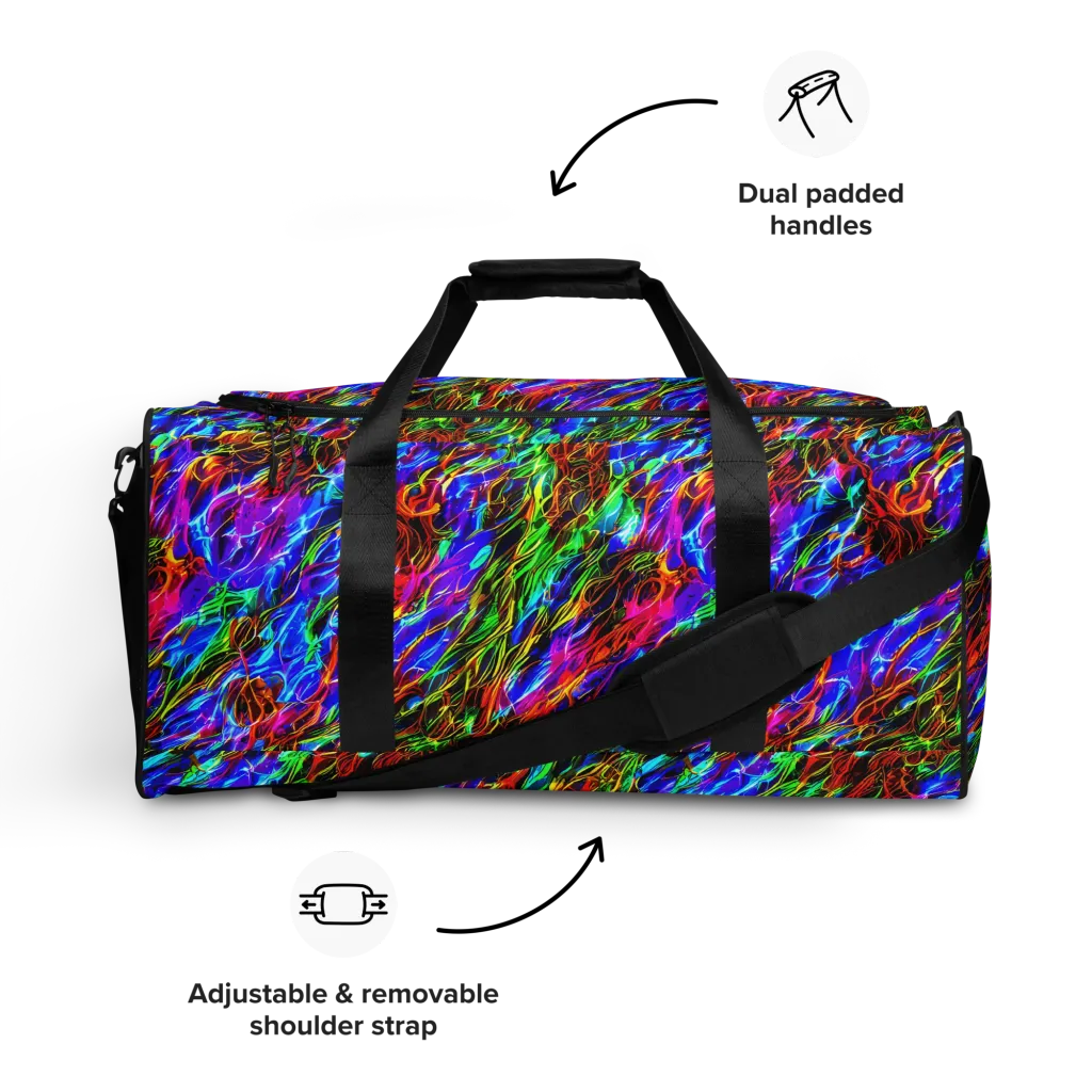 Chromatic Inferno on Duffle Bag — Front