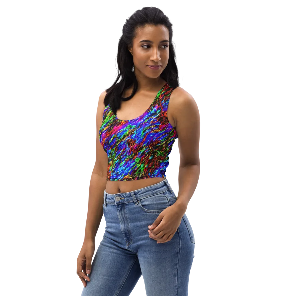 Chromatic Inferno on Crop Top — Left Front