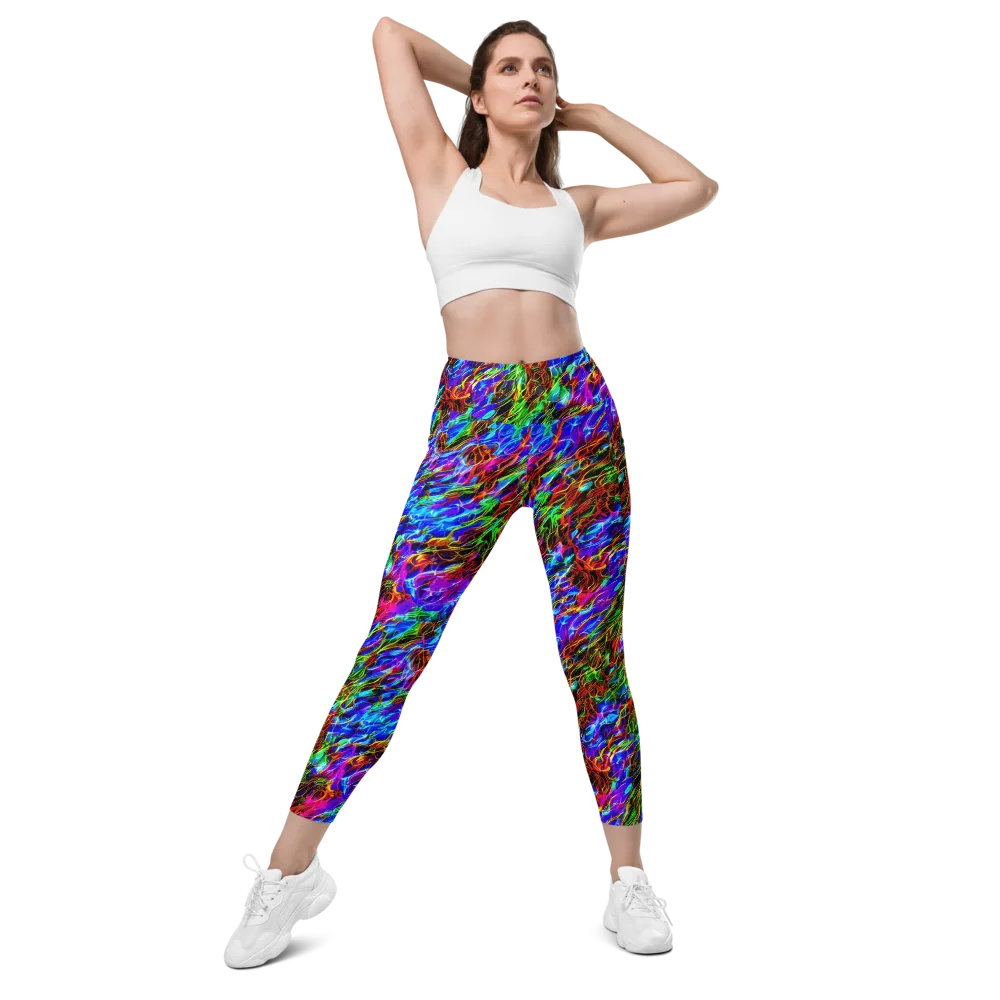 Chromatic Inferno on Leggings with Pockets — Front